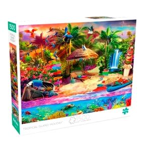 Buffalo Games Tropical Island Holiday 1500-Piece Interlocking Jigsaw Puzzle